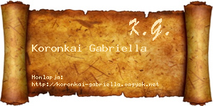 Koronkai Gabriella névjegykártya